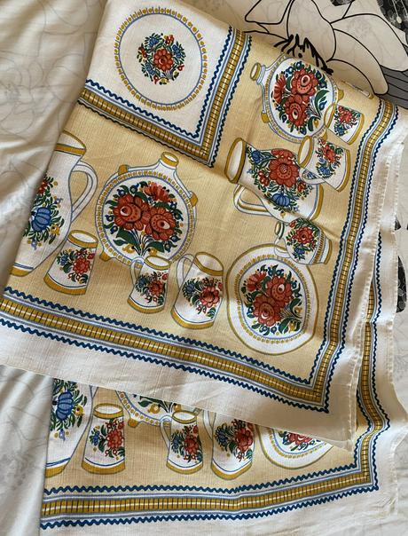 Ľanový obrus s potlačou 136x109cm, 