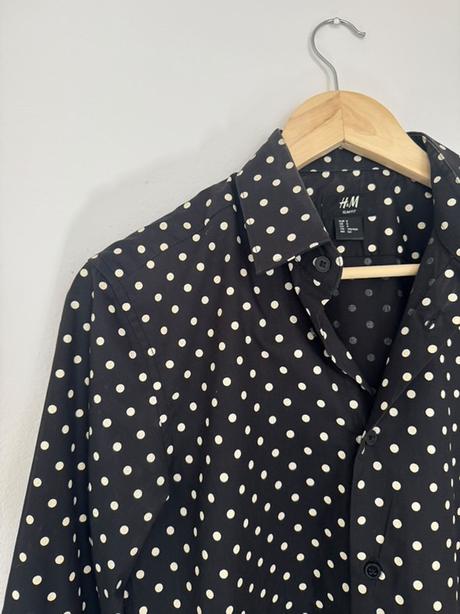 Bodkovana košela, h&m,s