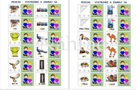 Logopedické pexeso - pdf,