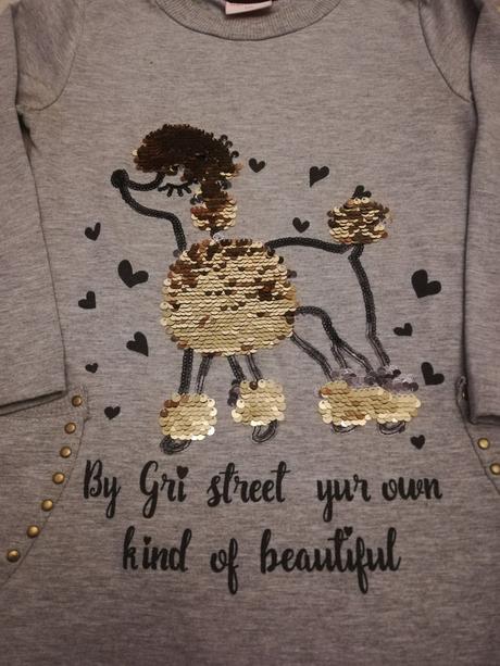 Predľžené tričko/tunika by-gri, 110