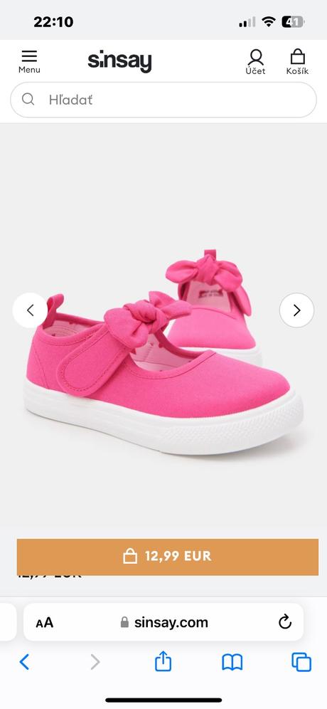 Sinsay papučky s mašľou 22, sinsay,22
