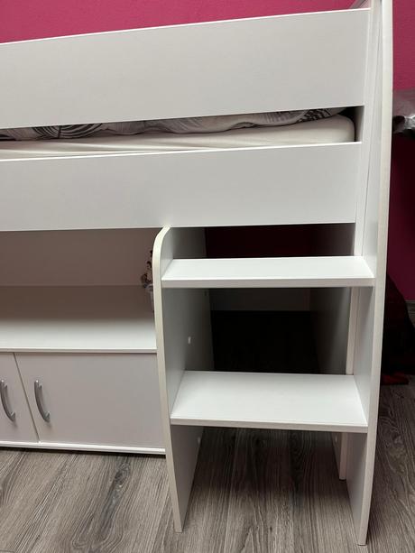 Detská vyvýšená posteľ, šírka (cm): 90,dĺžka (cm): 200