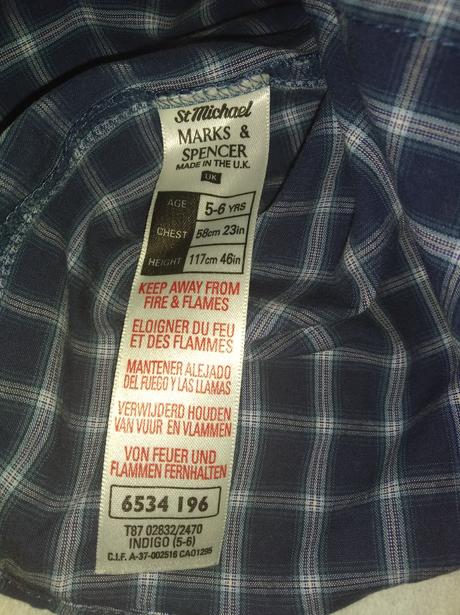 Tmavomodrá košieľka na 5-6 rokov, st michael,116