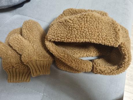 Ciapka s rukavicami h&m, h&m,98