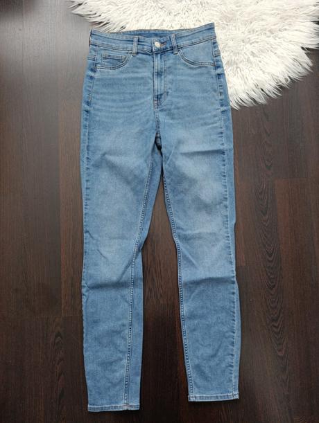 H&m skinny rifle s vysokým pásom, h&m,s