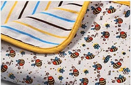 Baby ono 822/01 obojstranná flanelová dečka s včie,