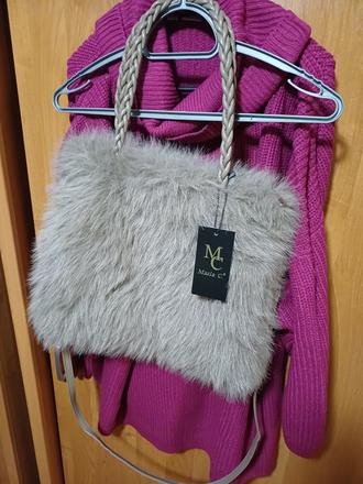 Damska sivá kozusinkova kabelka, 