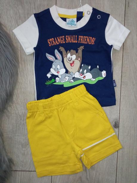 Letná súprava taz,tričko,šortky (0-3 m.), original marines,56