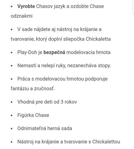 Play-doh paw patrol labková patrola chase, 