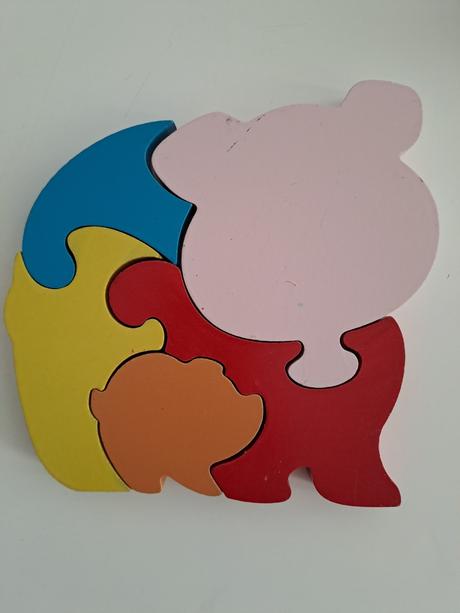Drevené puzzle prasiatko, 