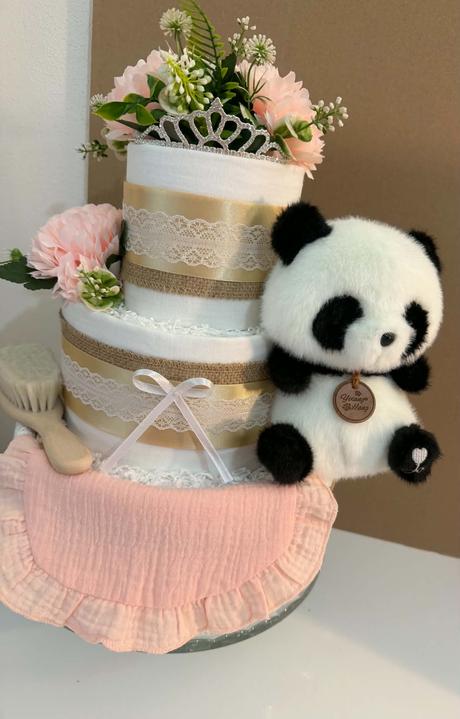 Plienková torta panda princezná - pre dievčatko,