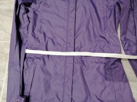 Dlhý športový plášť v40,fialový, schovateľ. kapuca, 40