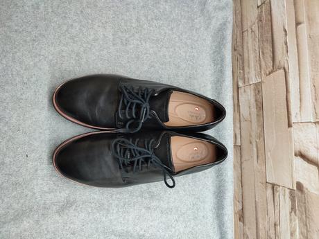 Clarks 41 - dámske kožené čierne poltopánky, clarks,41
