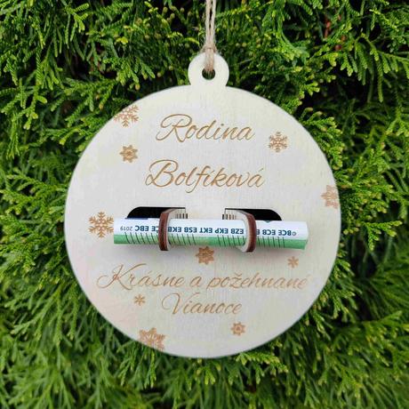 Vianočný karta na peniažky,