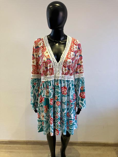 Dámske vzorované šaty bodyflirt (44-46), xxl