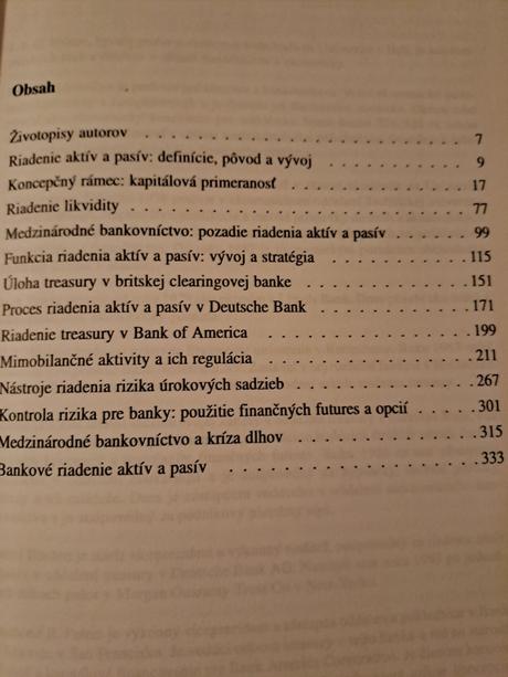 Manažment bankových aktív a pasív,