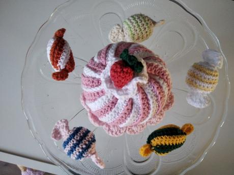 Háčkovaný cupcake, 