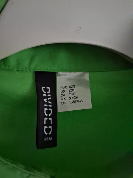 Zelená oversize košeľa, h&m