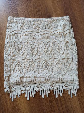 Čipkovaná sukňa, fishbone,xs