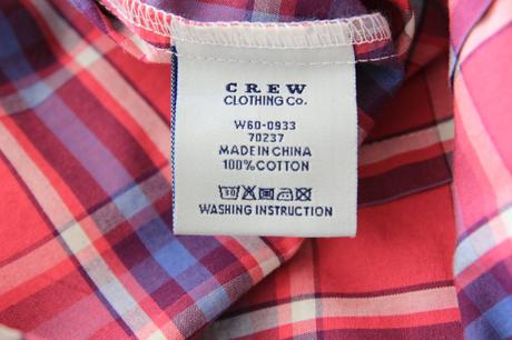 Bavlnená košeľa, crew clothing, l, l