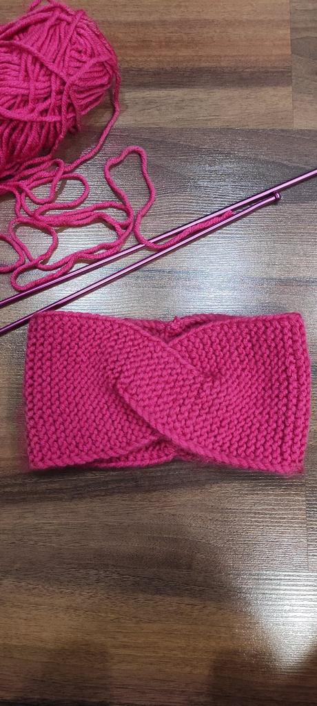 Dámska pletená čelenka, m