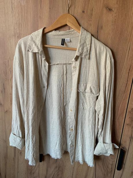 Ľanová košeľa h&m, h&m,m