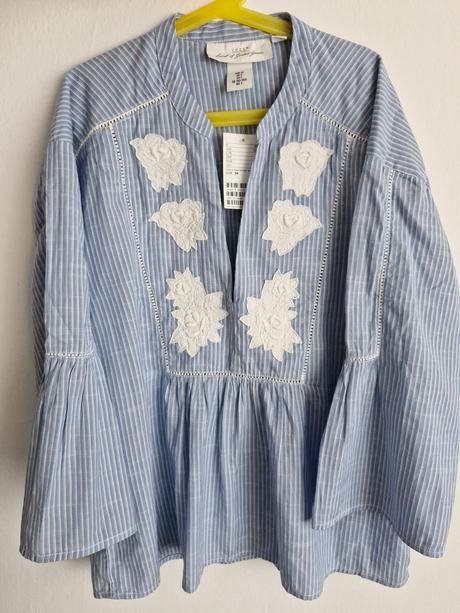 Blúzka so širokými rukávmi  h&m, h&m,xs