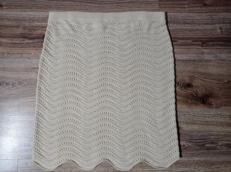 Štýlová pletená tehotenská sukňa, h&m,l