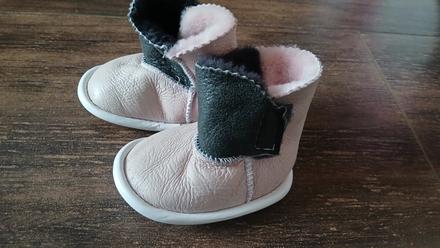 Kožené zateplené capačky/čižmičky, <17