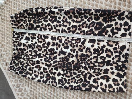 Leopardia elastická sukňa, s