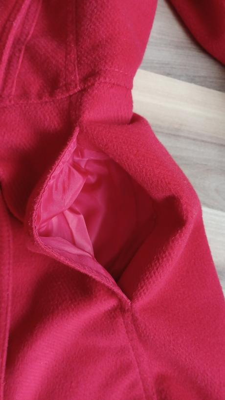 Červený prechodný kabát, xs