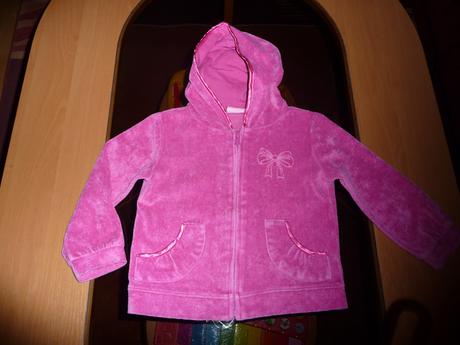 Ružová velúrová mikina 2-3 roky, cherokee,98