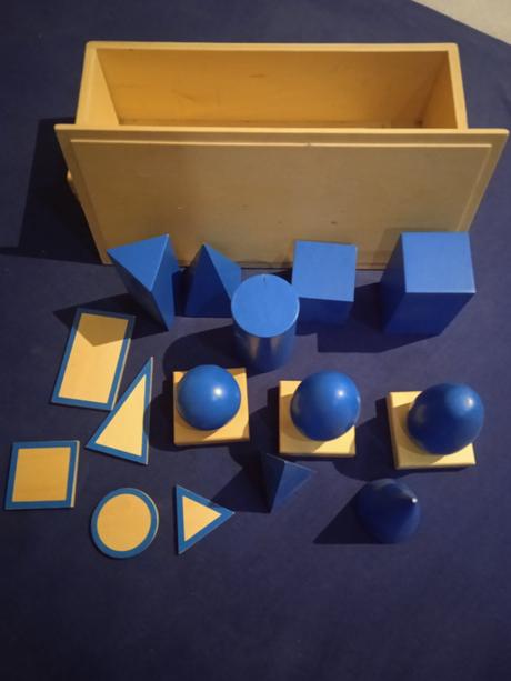 Geometrické telesá - montessori, 