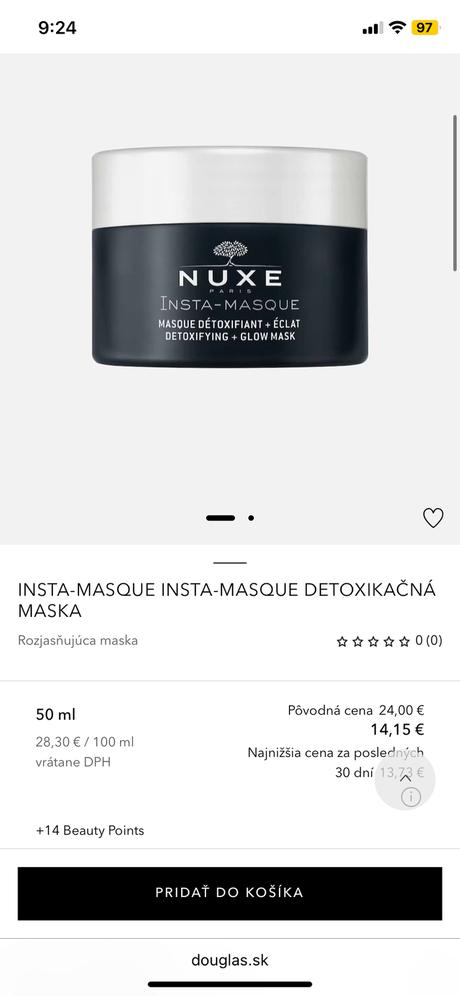 Nuxe detoxikačná maska na tvár,