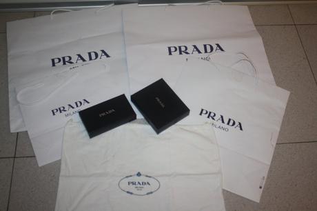 Prada tašky, dustbag, krabičky, prada