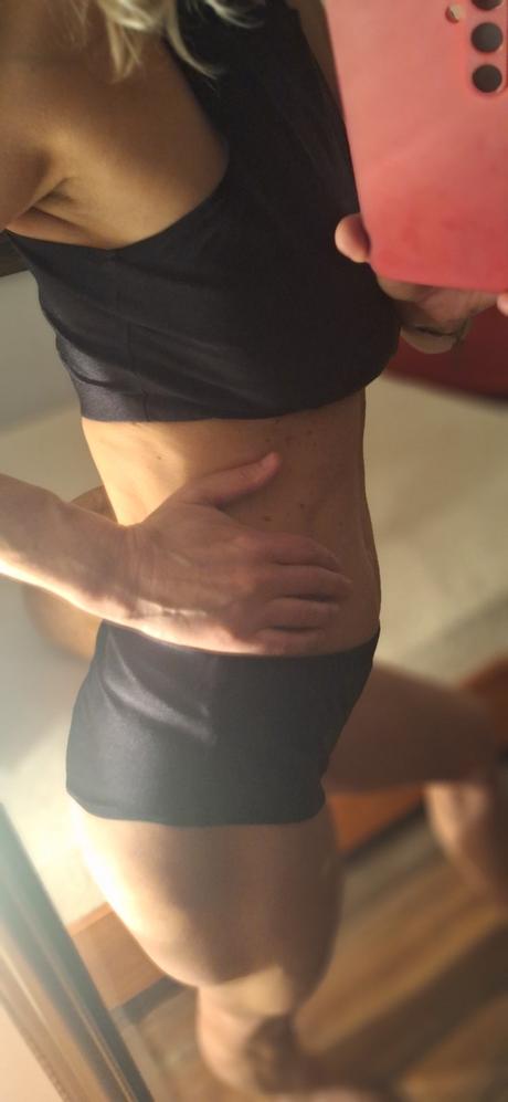 Komplet nara top a push up šortky na pole dance, l