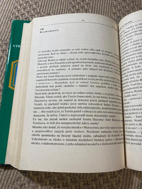 Stará krásna retro kniha verne 800 míľ po amazone,