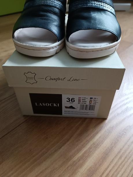 Kožené šľapky, lasocki,36