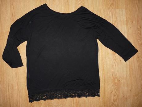 Tricko s napisom a krajkou, terranova,m