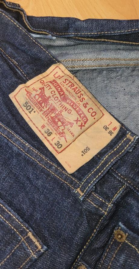 Nenosené rifle levis 501, w36/l30, john lewis,l