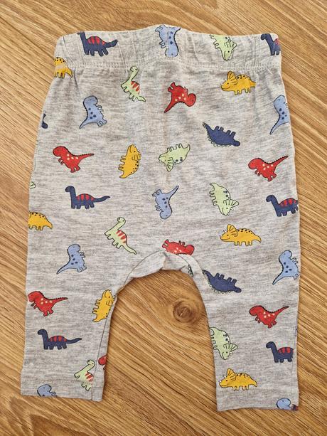 H&m bavlnené tepláky s dinosaurami veľ.68, h&m,68