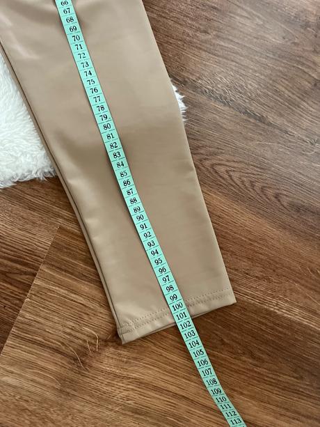 Hnedé koženkové nohavice, l