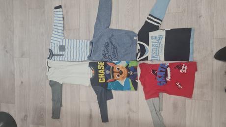 Balík tričiek s dlhým rukávom 122 ,6 az 7 rokov, 122–134