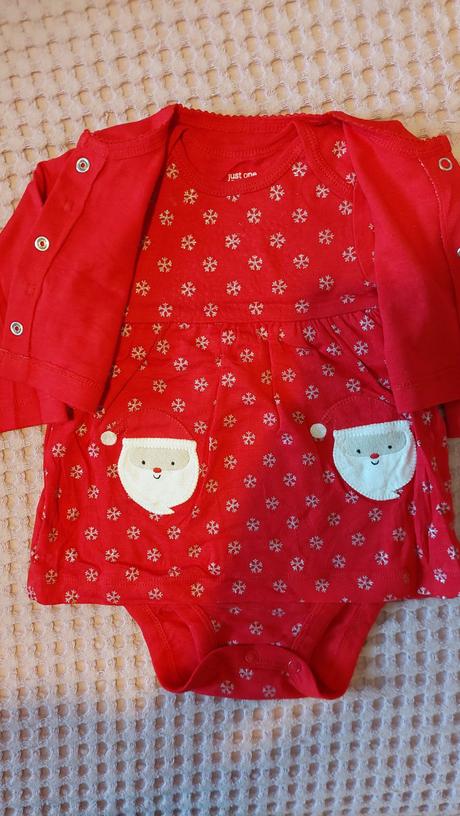 Vianočné šatky a bolerko, 3-6 mesiacov, 68
