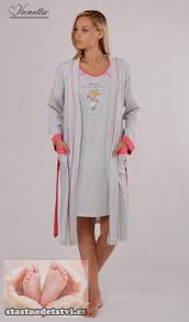 Kojenecká nočná košeľa so županom, vienetta secret,l - xxl