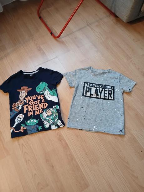 2 letné tričká 122/128, disney,122