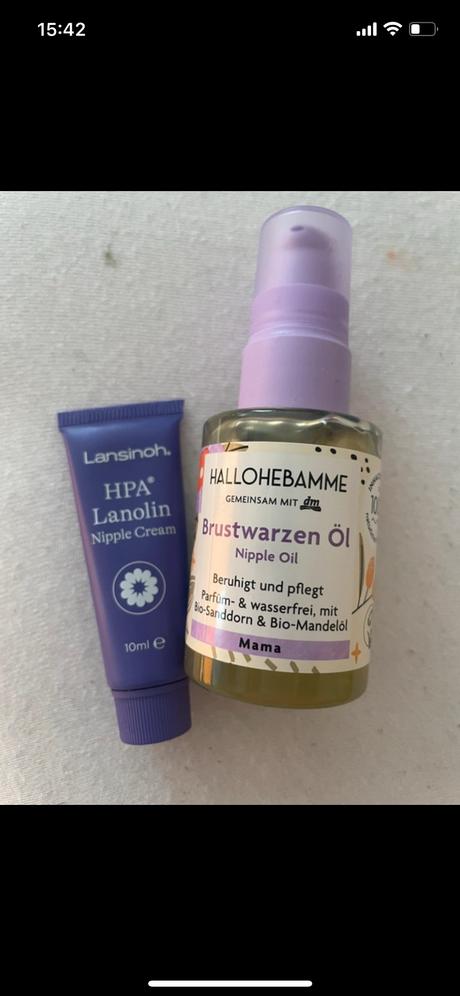 Lanolínová masť + olej na bradavky,
