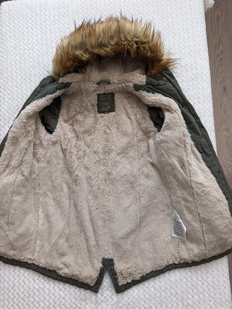 Parka zateplená kožušinkou, c&a,128