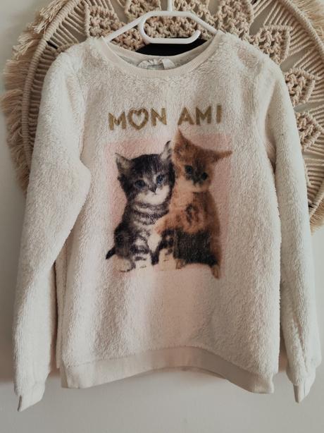 Huňatá mikinka, h&m,134