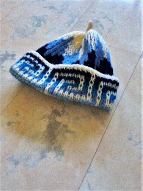 Ručne pletená duplovaná čiapka, l